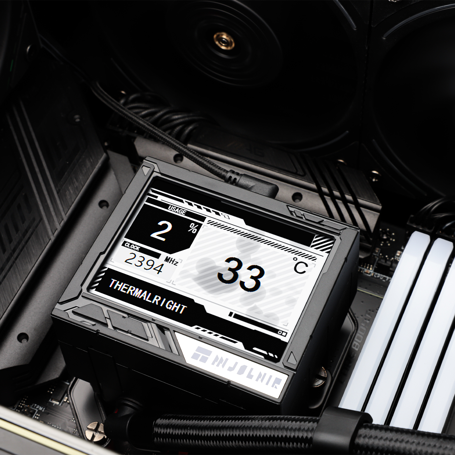 Tản nhiệt nước THERMALRIGHT Mjolnir VISION 360 BLACK ARGB (MÀU ĐEN/Màn LCD)