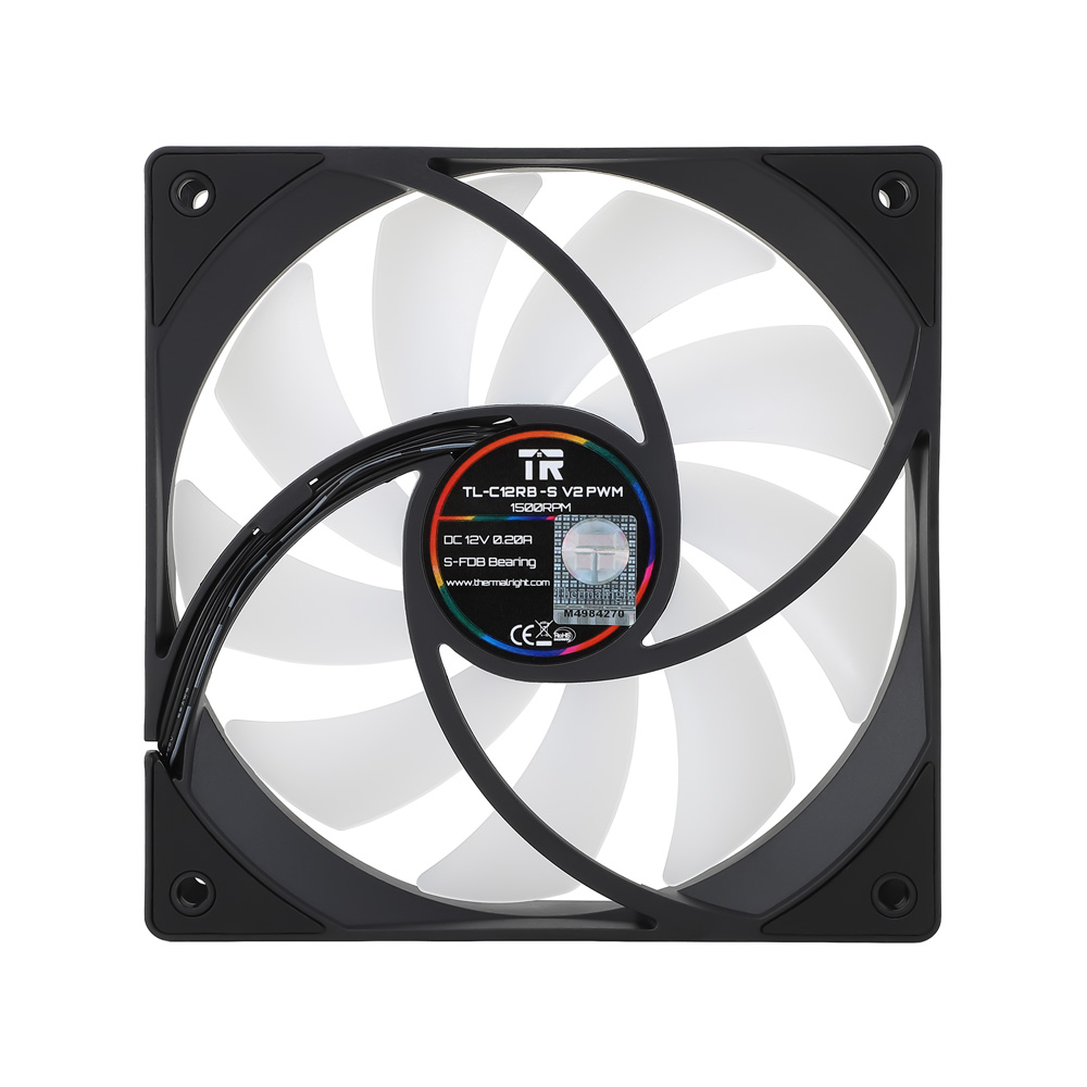 QUẠT TẢN NHIỆT THERMALRIGHT TL-C12RB-S REVERSE BLACK ARGB (MÀU ĐEN/ 120MM/ CÁNH NGƯỢC/ NOBOX)