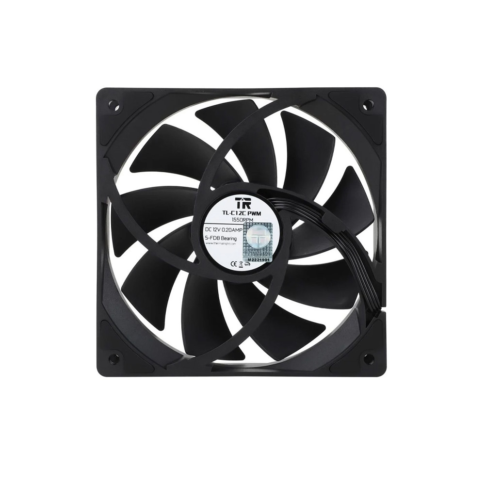 QUẠT TẢN NHIỆT THERMALRIGHT TL-C12C X3 BLACK (MÀU ĐEN/120MM/ BỘ 3 QUẠT)