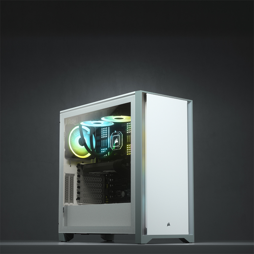 Vỏ Case Corsair 4000D TG White (Mid Tower/Màu Trắng)