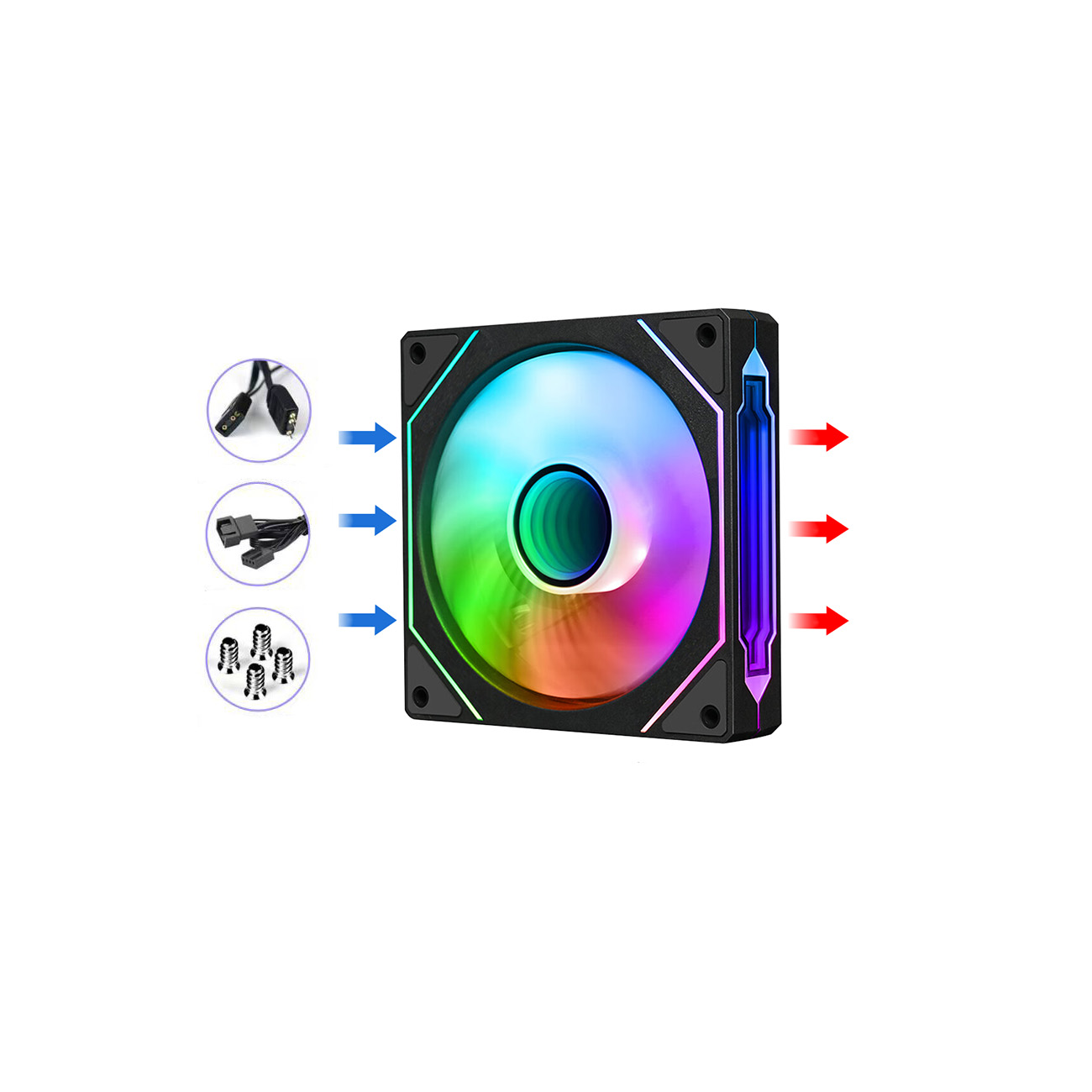 Quạt tản nhiệt PRISM 4 PRO INFINITY 120 ARGB - BLACK (LED VÔ CỰC/ MÀU ĐEN)