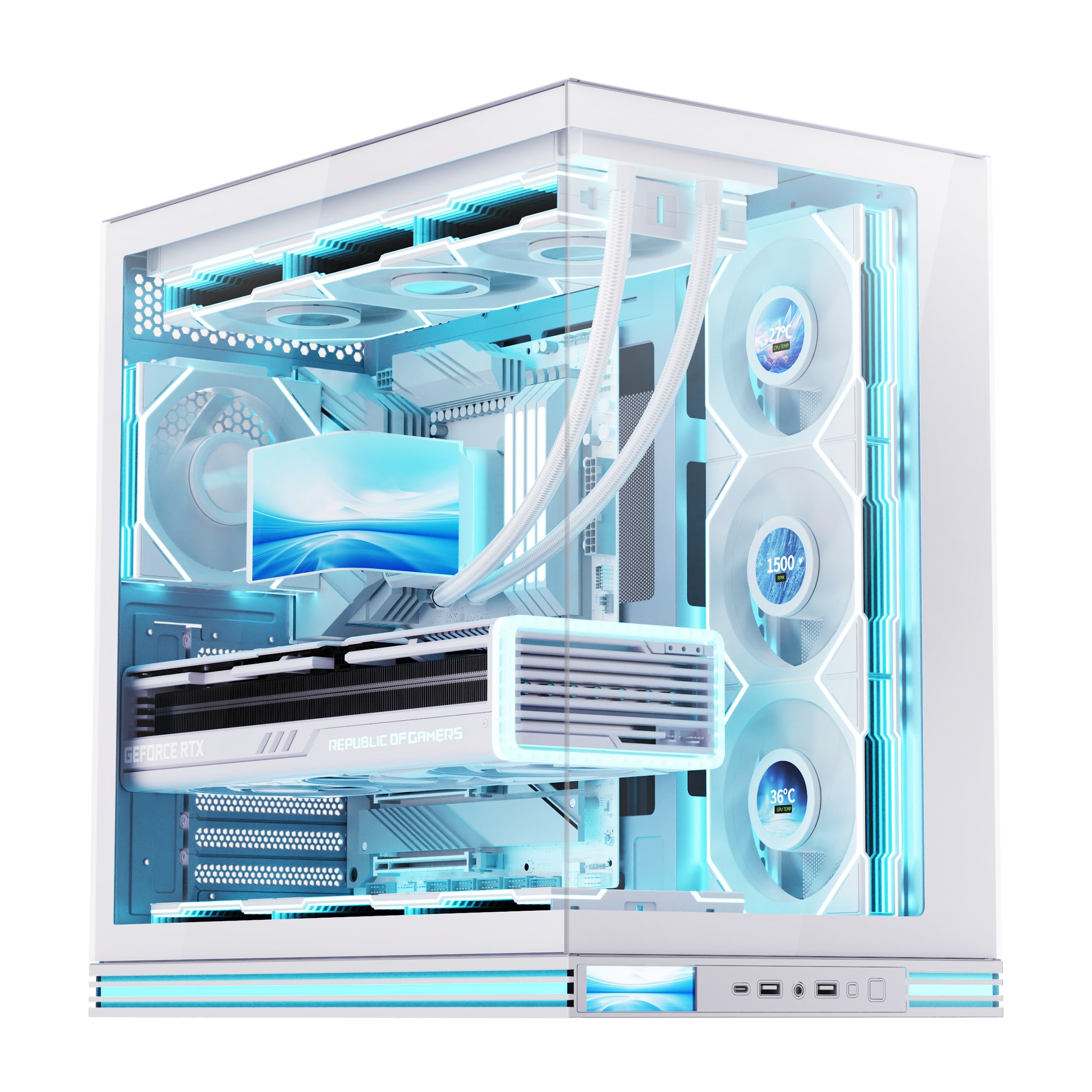 VỎ CASE JUNGLE LEOPARD AX-2 WHITE (MÀU TRẮNG/ KHÔNG KÈM FAN)