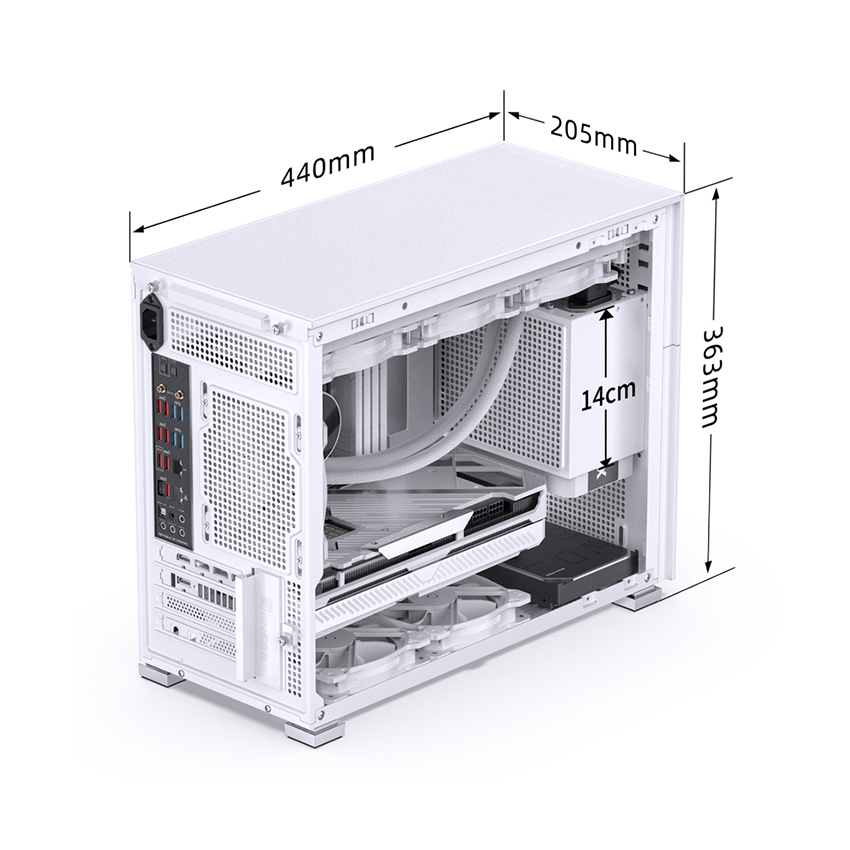 VỎ CASE JONSBO D31 STD WHITE (MINI TOWER/MÀU TRẮNG)