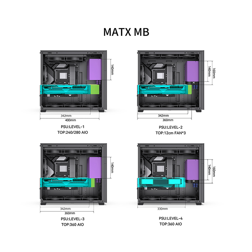 VỎ CASE JONSBO D41 STD BLACK (MID TOWER/MÀU ĐEN)