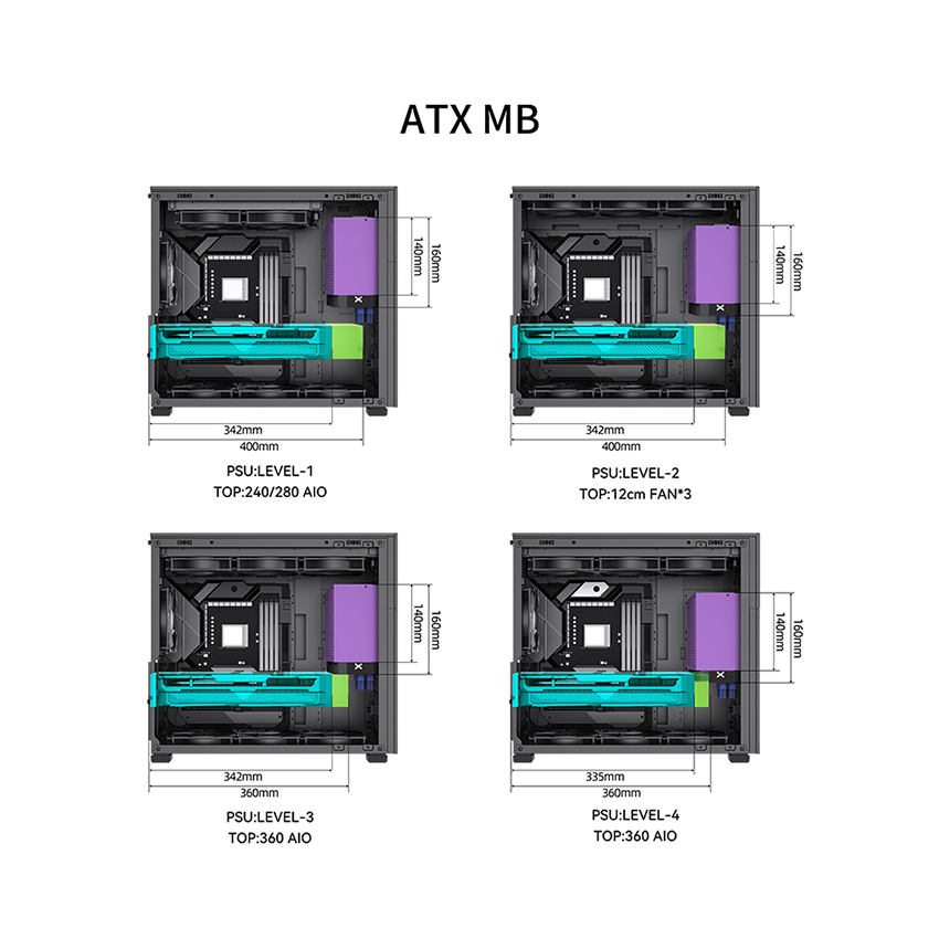 VỎ CASE JONSBO D41 STD BLACK (MID TOWER/MÀU ĐEN)