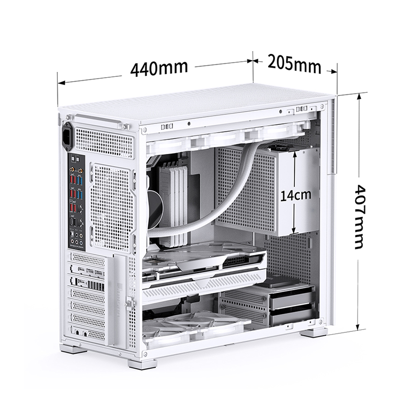 VỎ CASE JONSBO D41 STD WHITE (MID TOWER/MÀU TRẮNG)