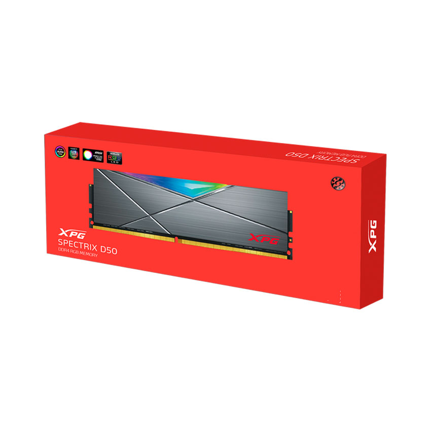 Ram ADATA XPG Spectrix D50 RGB Grey (AX4U320016G16A-ST50) 16GB (1x16GB) DDR4 3200Mhz