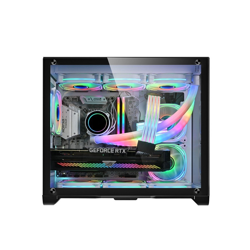 VỎ CASE VITRA CRYSTAL S1 PRO BLACK  (M-ATX/ RAD 360)