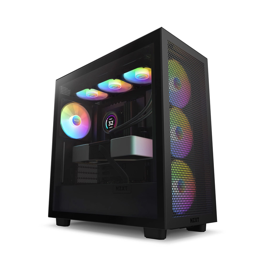 VỎ MÁY TÍNH NZXT H7 FLOW RGB ALL BLACK (MID TOWER/MÀU ĐEN)