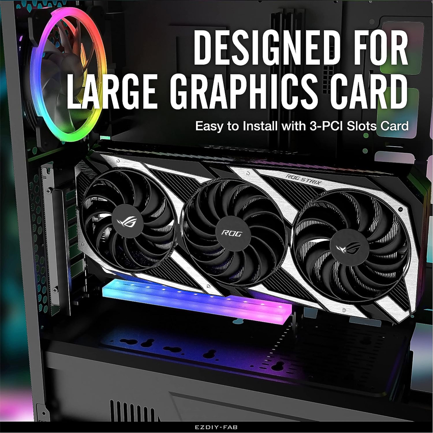 BỘ DỰNG DỌC VGA KÈM RISER EZDIY ARGB VERTICAL GPU MOUNT WITH PCIE 5.0 RISER CABLE - BLACK