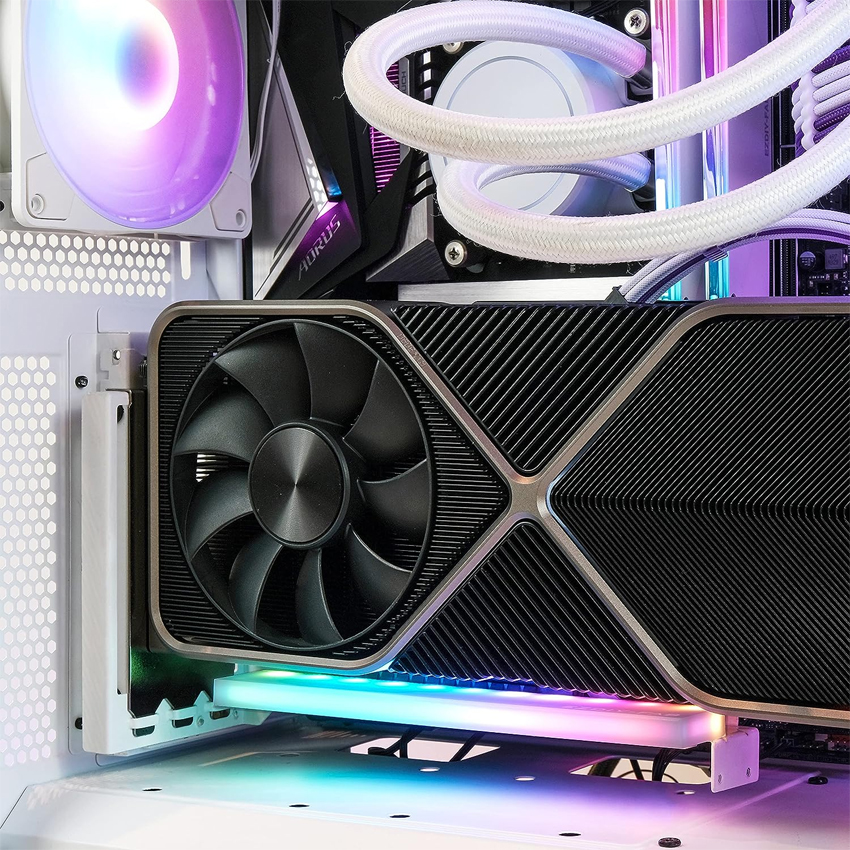 BỘ DỰNG DỌC VGA KÈM RISER EZDIY ARGB VERTICAL GPU MOUNT WITH PCIE 5.0 RISER CABLE - WHITE
