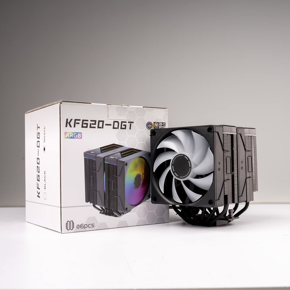 TẢN NHIỆT KHÍ JUNGLE LEOPARD KF620 DIGITAL LED ARGB BLACK (MÀU ĐEN/ HIỂN THỊ NHIỆT ĐỘ)