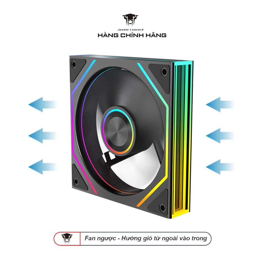QUẠT TẢN NHIỆT JUNGLE LEOPARD PRISM 4RS ULTRA - BLACK (LED VÔ CỰC/ MÀU ĐEN)