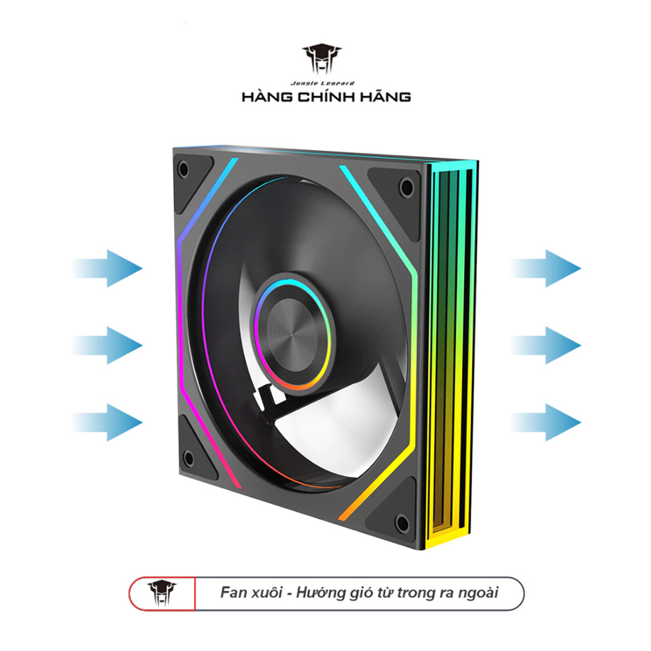 QUẠT TẢN NHIỆT JUNGLE LEOPARD PRISM 4RS ULTRA - BLACK (LED VÔ CỰC/ MÀU ĐEN)