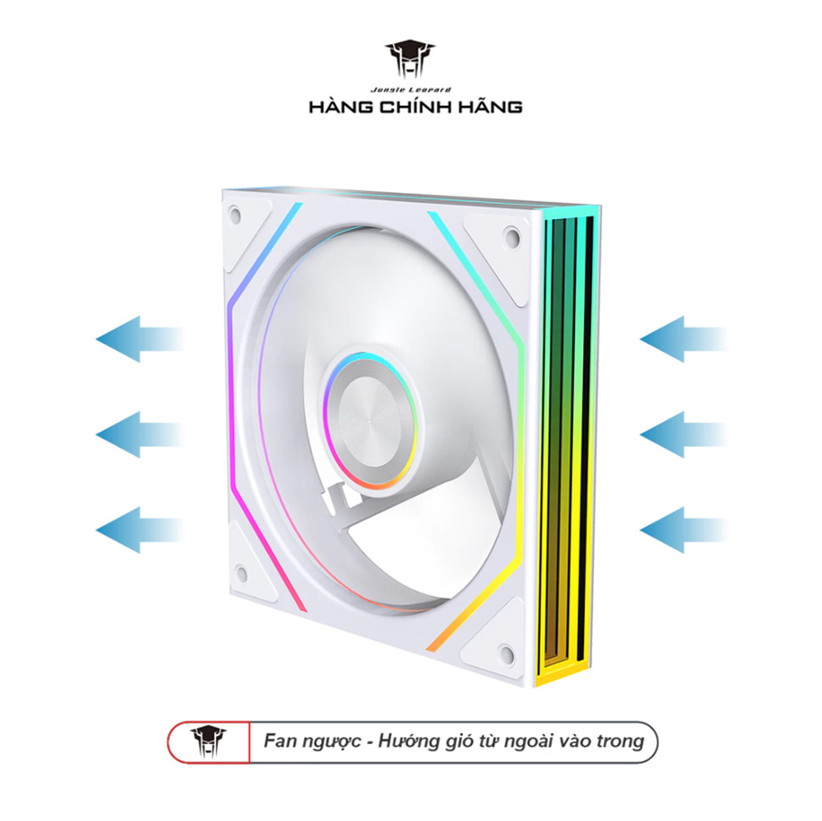 QUẠT TẢN NHIỆT JUNGLE LEOPARD PRISM 4RS ULTRA - WHITE (LED VÔ CỰC/ MÀU TRẮNG)
