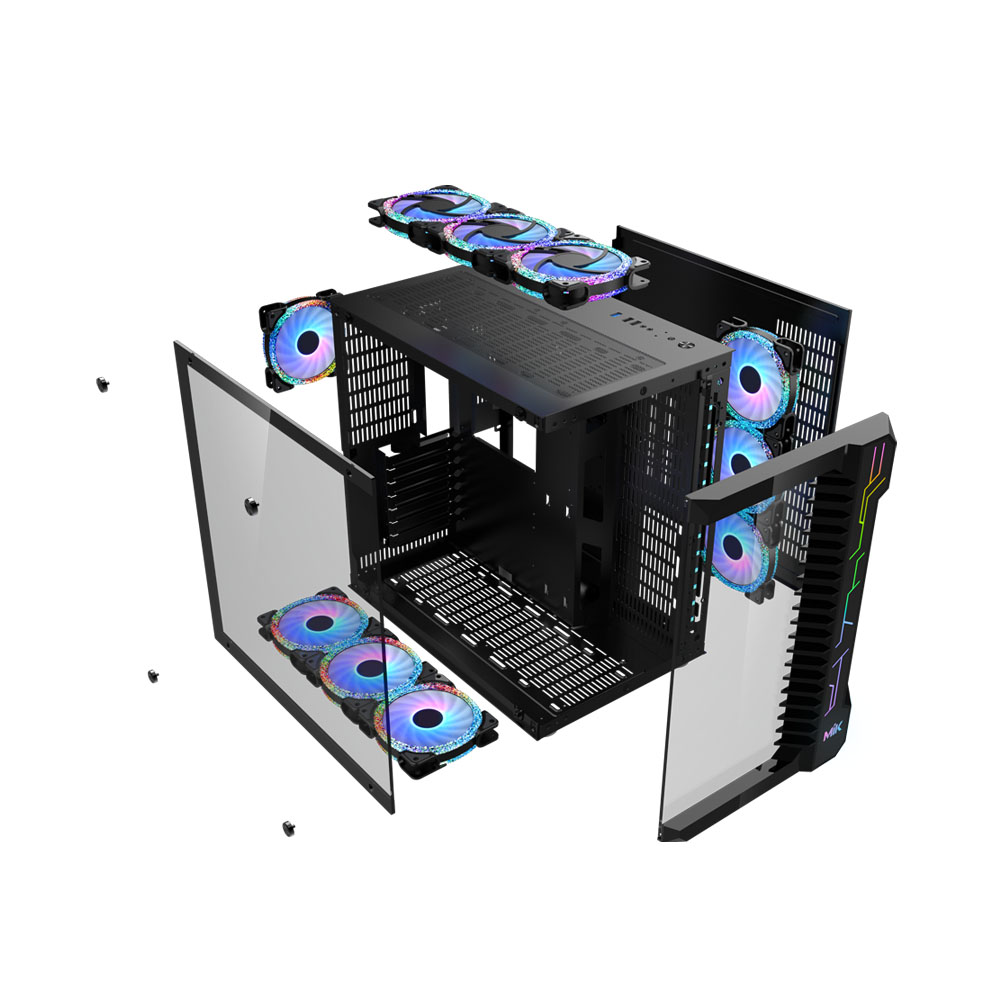 Vỏ máy tính (Case) MIK LV07 - BLACK (Hỗ trợ Main iTX, mATX, ATX)