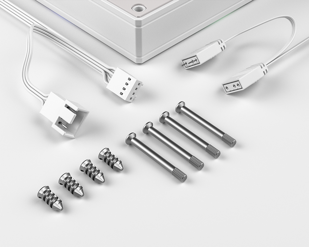 QUẠT TẢN NHIỆT ID-COOLING AS-120-ARGB-WR (MÀU TRẮNG/ LED ARGB/ GIÓ NGƯỢC)