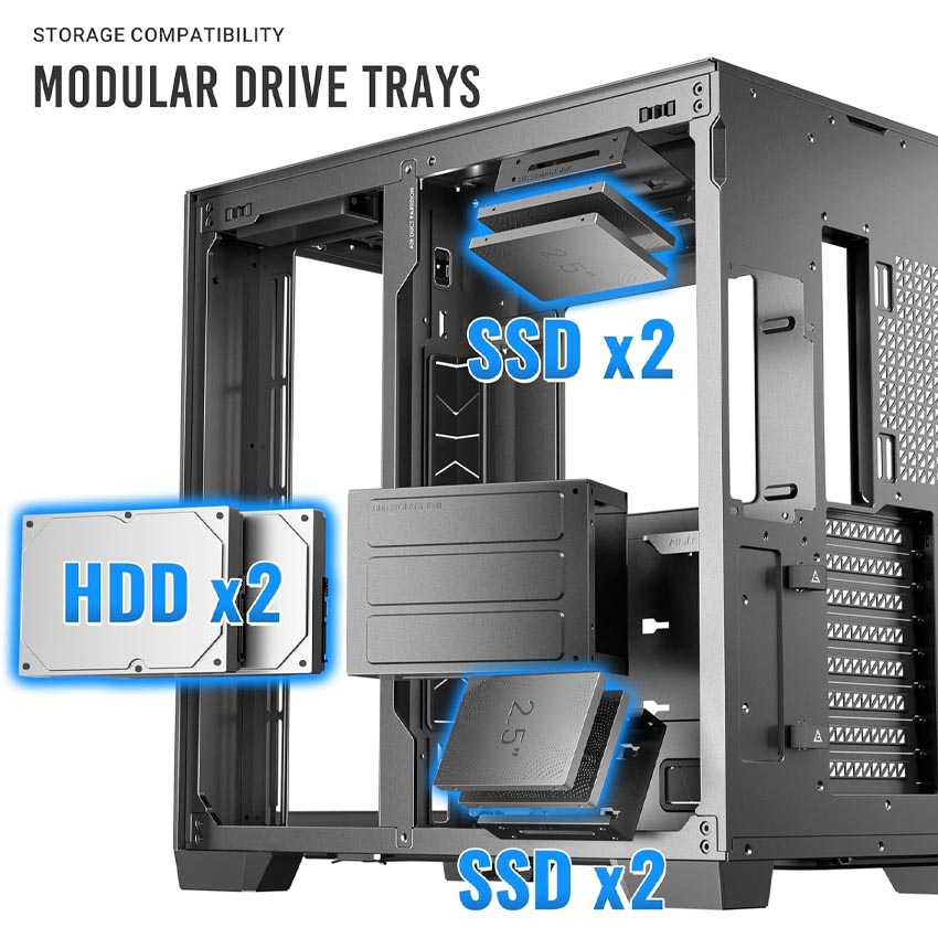 VỎ CASE ANTEC C8 BLACK (E-ATX/MÀU ĐEN)
