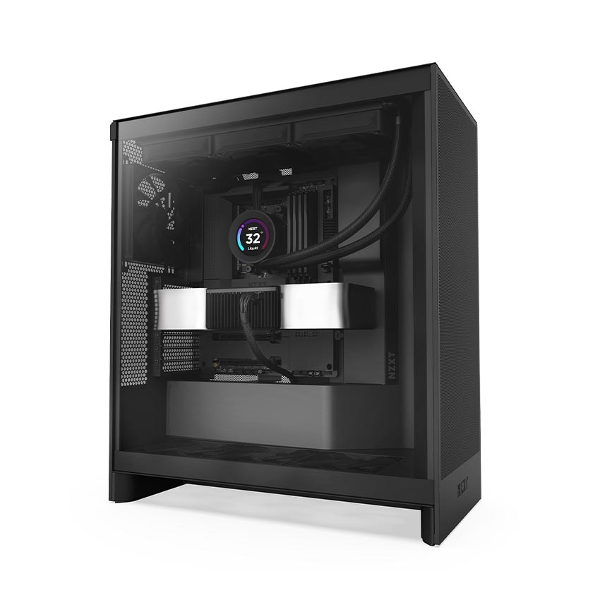 Vỏ máy tính NZXT H7 2024 FLOW BLACK (MÀU ĐEN/ ATX/ MID TOWER/3 FAN ĐEN)