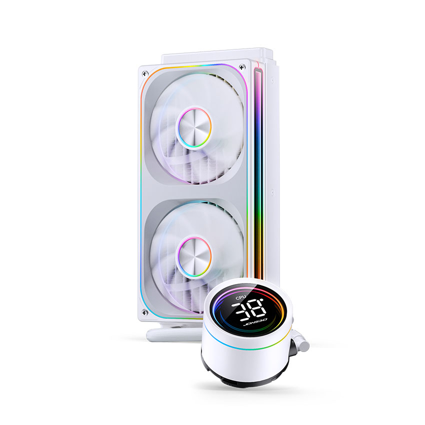 Tản nhiệt nước AIO JONSBO TH-240 ARGB WHITE (LCD hiển thị nhiệt độ)
