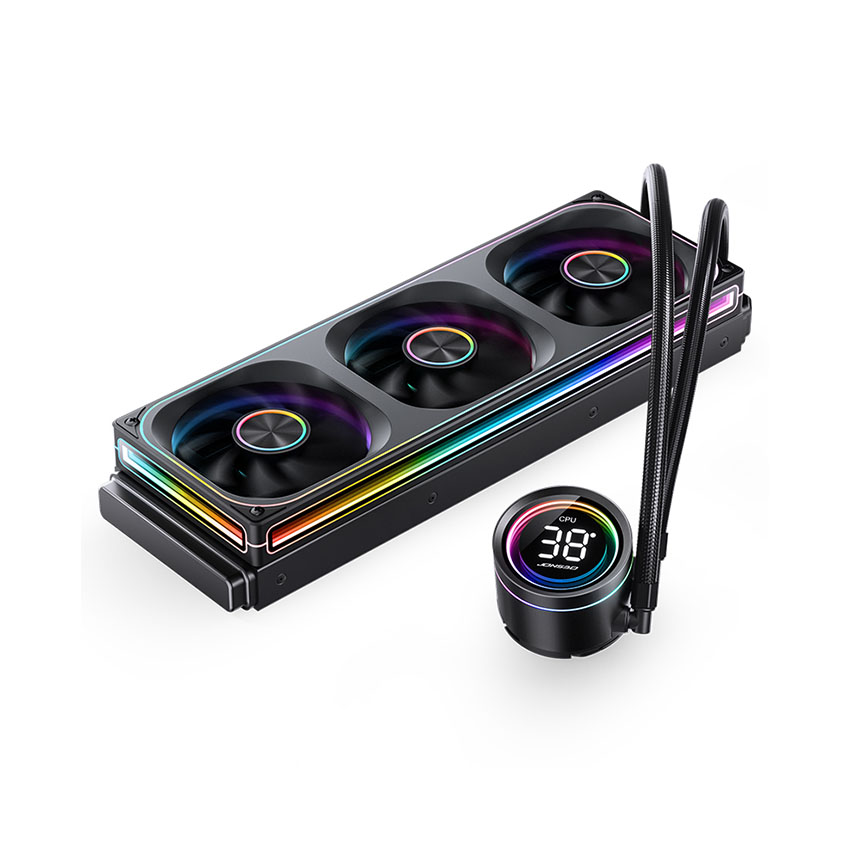 Tản nhiệt nước AIO JONSBO TH-360 ARGB BLACK (MÀU ĐEN/ LCD hiển thị nhiệt độ)