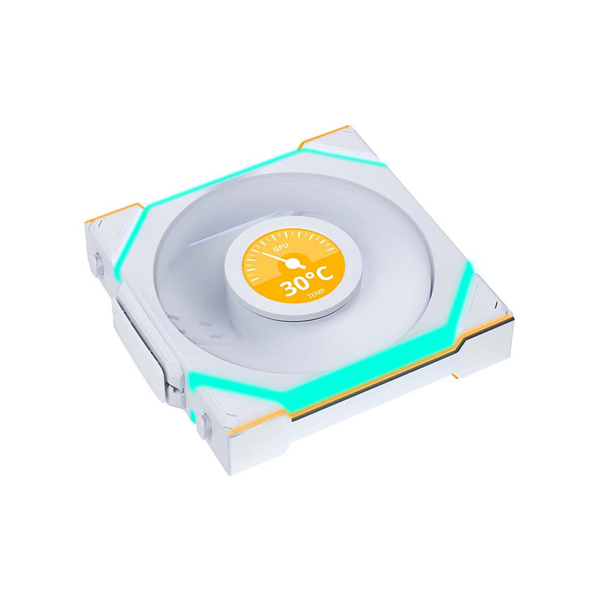 QUẠT TẢN NHIỆT LIAN LI UNI FAN SL WIRELESS LCD 120 WHITE (BỘ 3 CÁI/ MÀU TRẮNG)