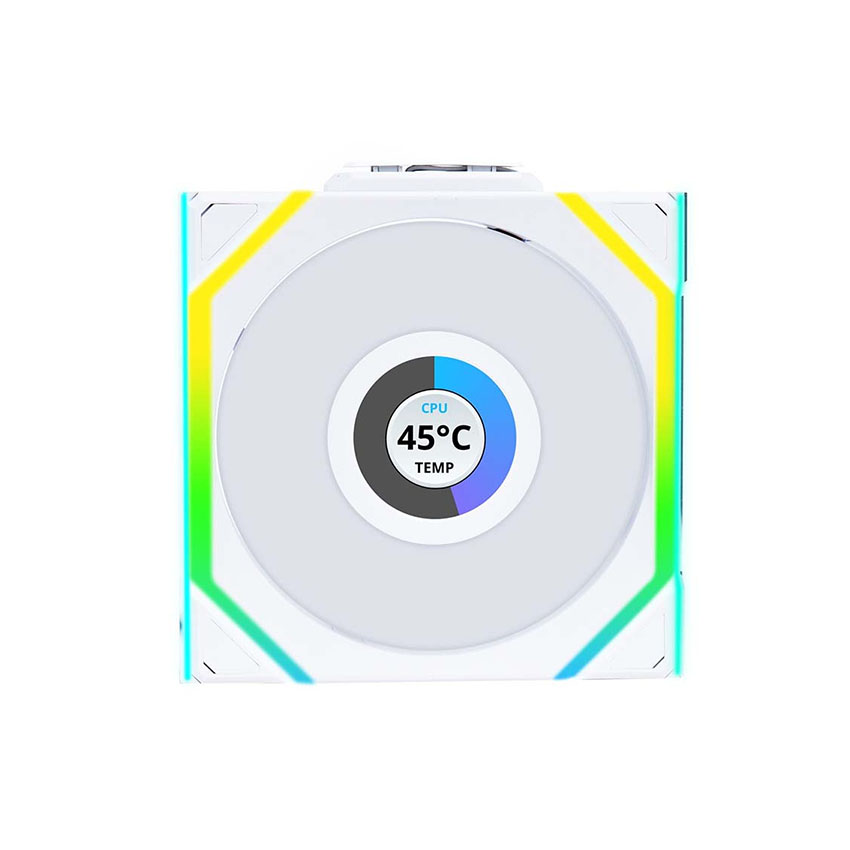 QUẠT TẢN NHIỆT LIAN LI UNI FAN SL WIRELESS LCD 120 WHITE (BỘ 3 CÁI/ MÀU TRẮNG)
