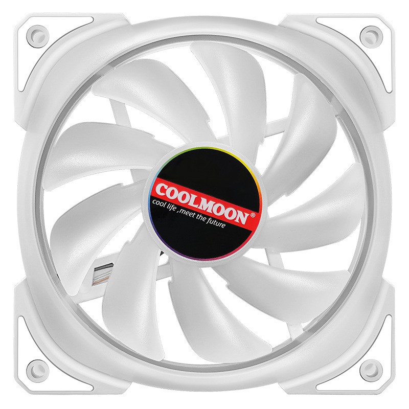Bộ Quạt Coolmoon U4 LED Ring và tâm A-RGB (Bộ đầy đủ Hub và Remote)