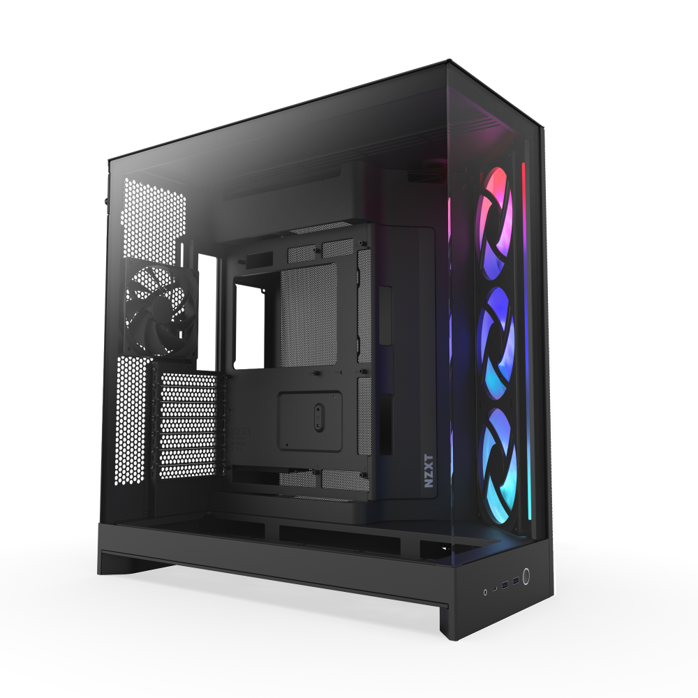 Vỏ Case NZXT H9 FLOW RGB 2025 BLACK (MÀU ĐEN/ MID TOWER/ 1 FAN F120Q/ 1 FAN F420 CORE RGB)