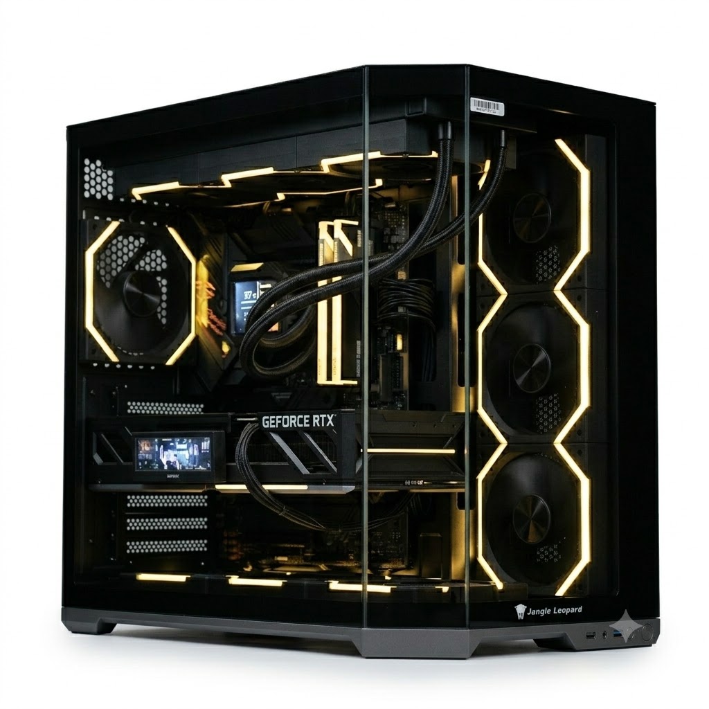 VỎ CASE MÁY TÍNH JUNGLE LEOPARD AS-01 BLACK (MÀU ĐEN/ ATX/ KHÔNG KÈM QUẠT)