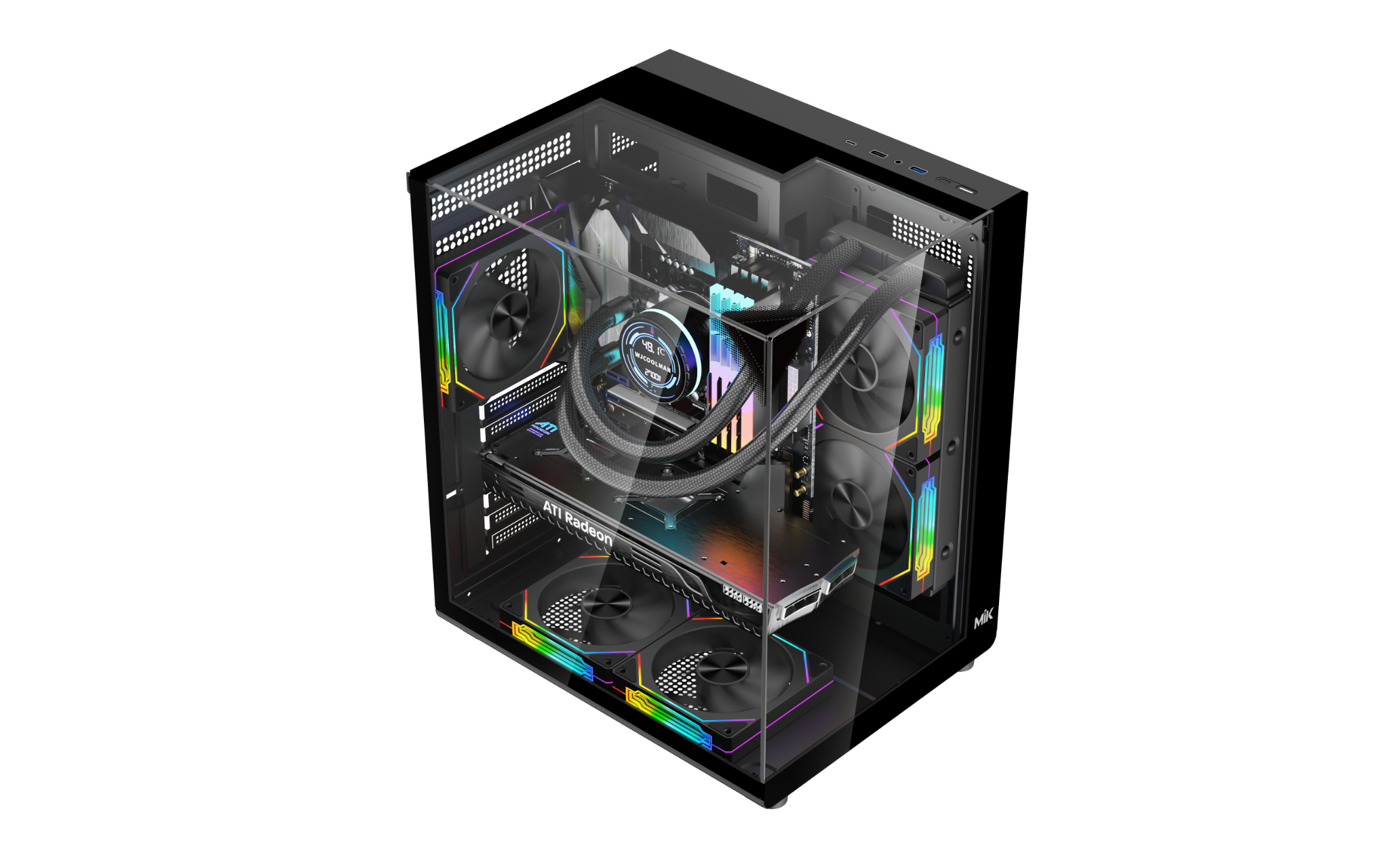 VỎ CASE MIK G3 PRISM GLASS ATX BLACK (MÀU ĐEN/ ATX)