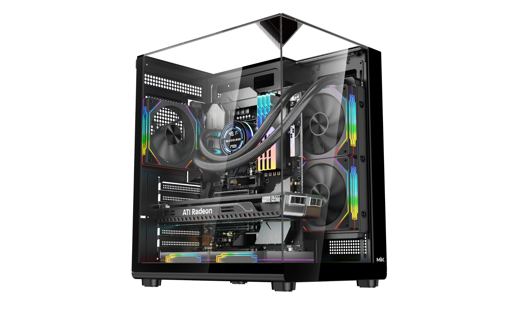VỎ CASE MIK G3 PRISM GLASS ATX BLACK (MÀU ĐEN/ ATX)