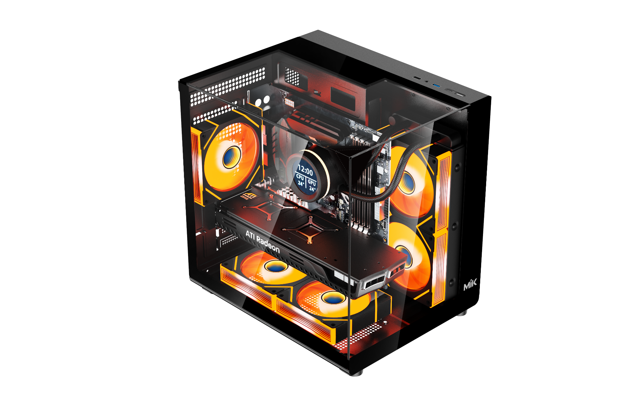VỎ CASE MIK G3 PRISM GLASS M BLACK (MÀU ĐEN/ M-ATX)