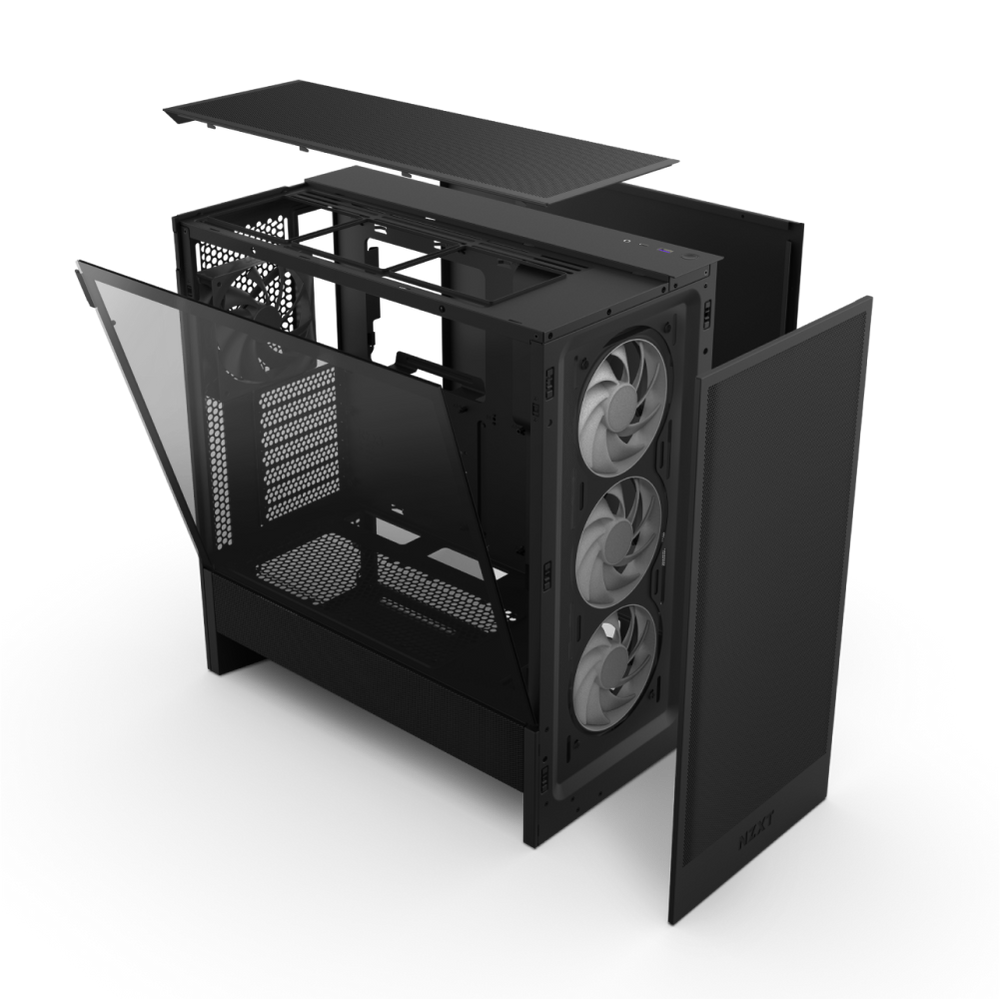 VỎ CASE NZXT H5 FLOW RGB 2024 ALL BLACK (MID TOWER/ MÀU ĐEN)