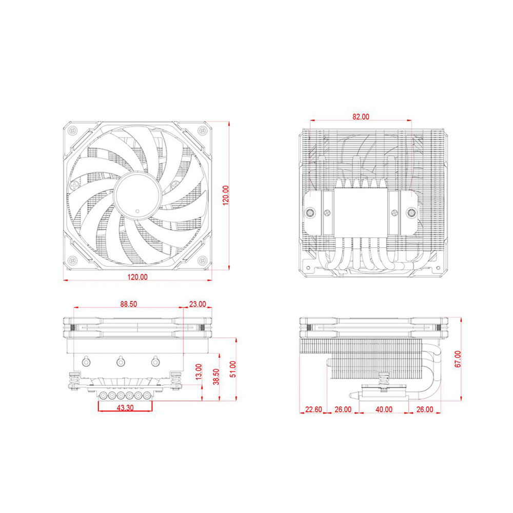 Tản nhiệt CPU ID-Cooling IS-67-XT BLACK (PC Low-Profile, Mini PC, ITX)