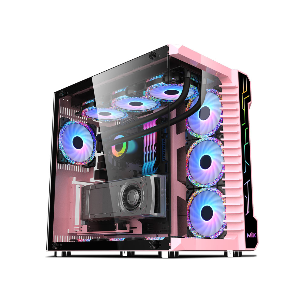Vỏ máy tính (Case) MIK LV07 - PINK (Hỗ trợ Main iTX, mATX, ATX)
