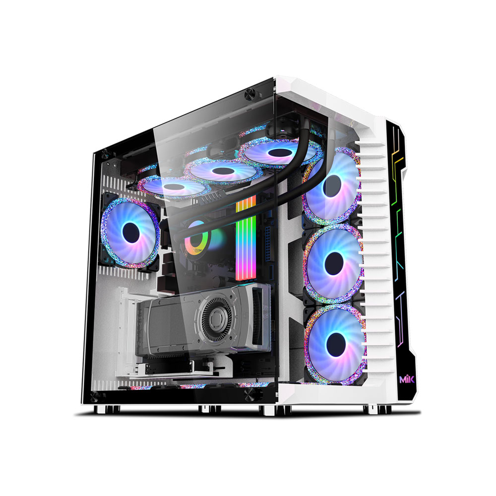 Vỏ máy tính (Case) MIK LV07 - WHITE (Hỗ trợ Main iTX, mATX, ATX)