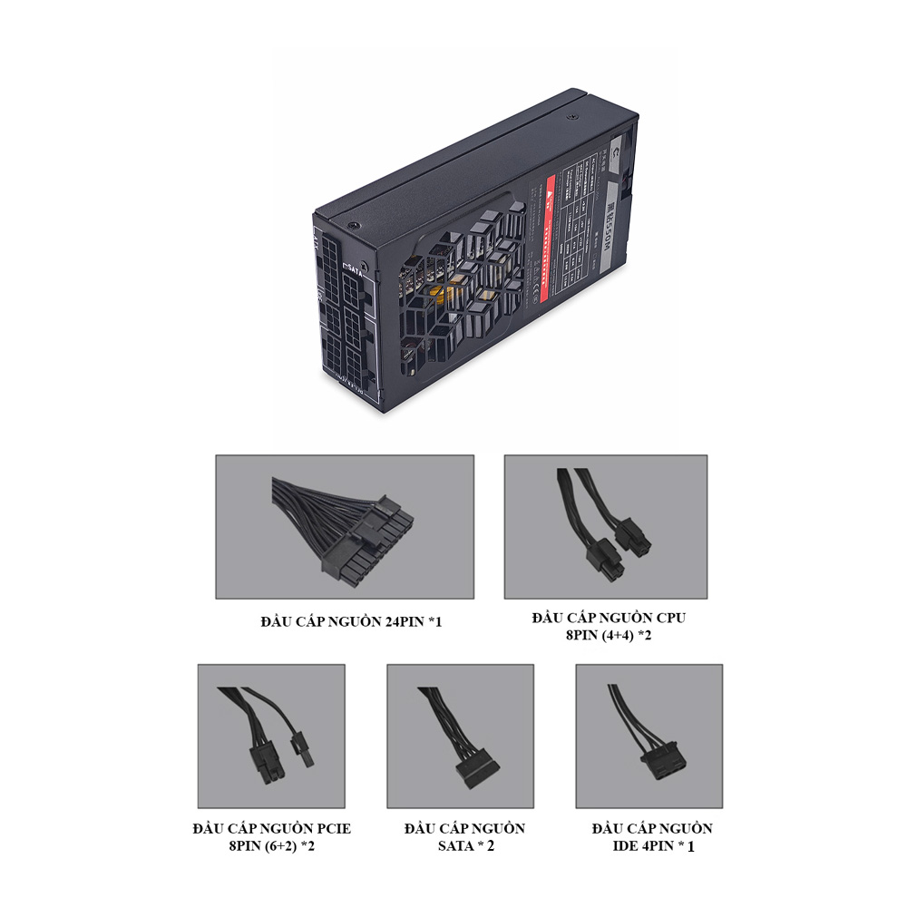 Nguồn máy tính METALFISH FLEX 1U 500W (Full Modular)