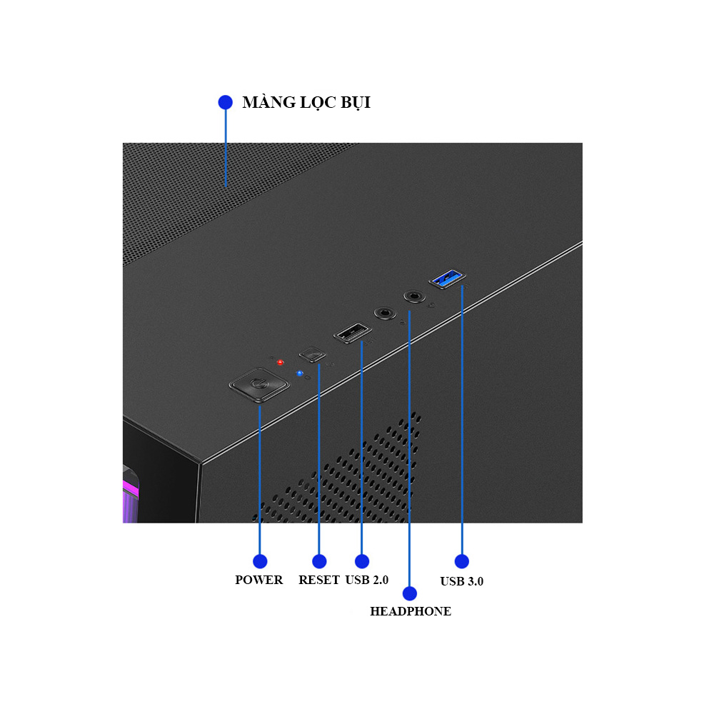 VỎ CASE METALFISH M240 BLACK (M-ATX/ MÀU ĐEN)