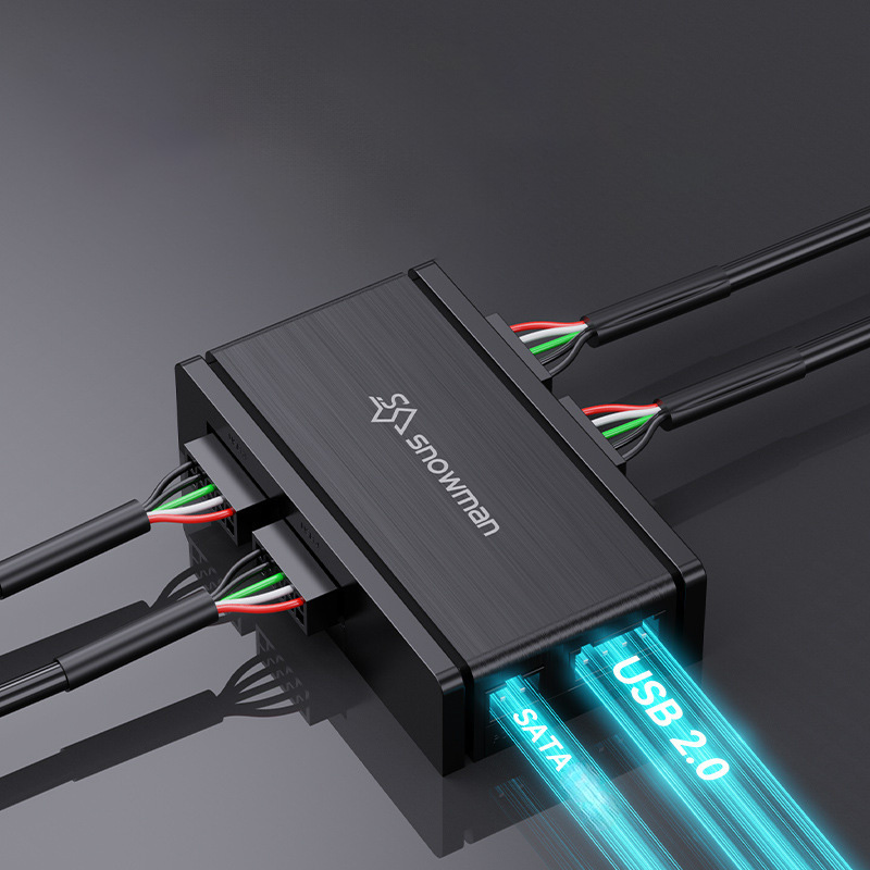 HUB CHIA CỔNG USB 2.0 SNOWMAN 9PIN 1 RA 4 (SATA POWER)