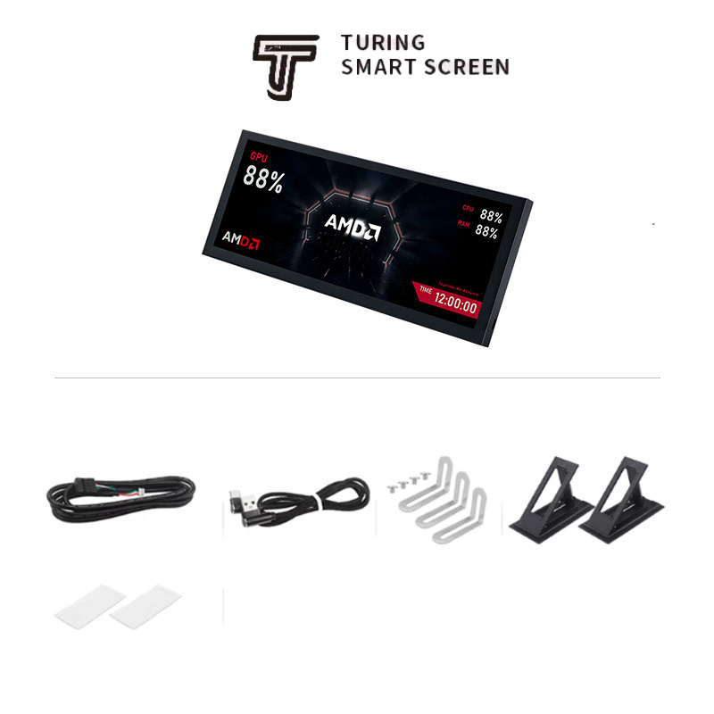 MÀN HÌNH TURZX 12.3 INCH BLACK (MÀU ĐEN/ Hiển thị thông số PC/ Tấm nền IPS)