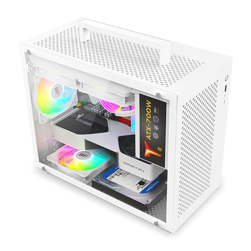 Vỏ case máy tính METALFISH S9 WHITE (M-ATX/ MÀU TRẮNG)