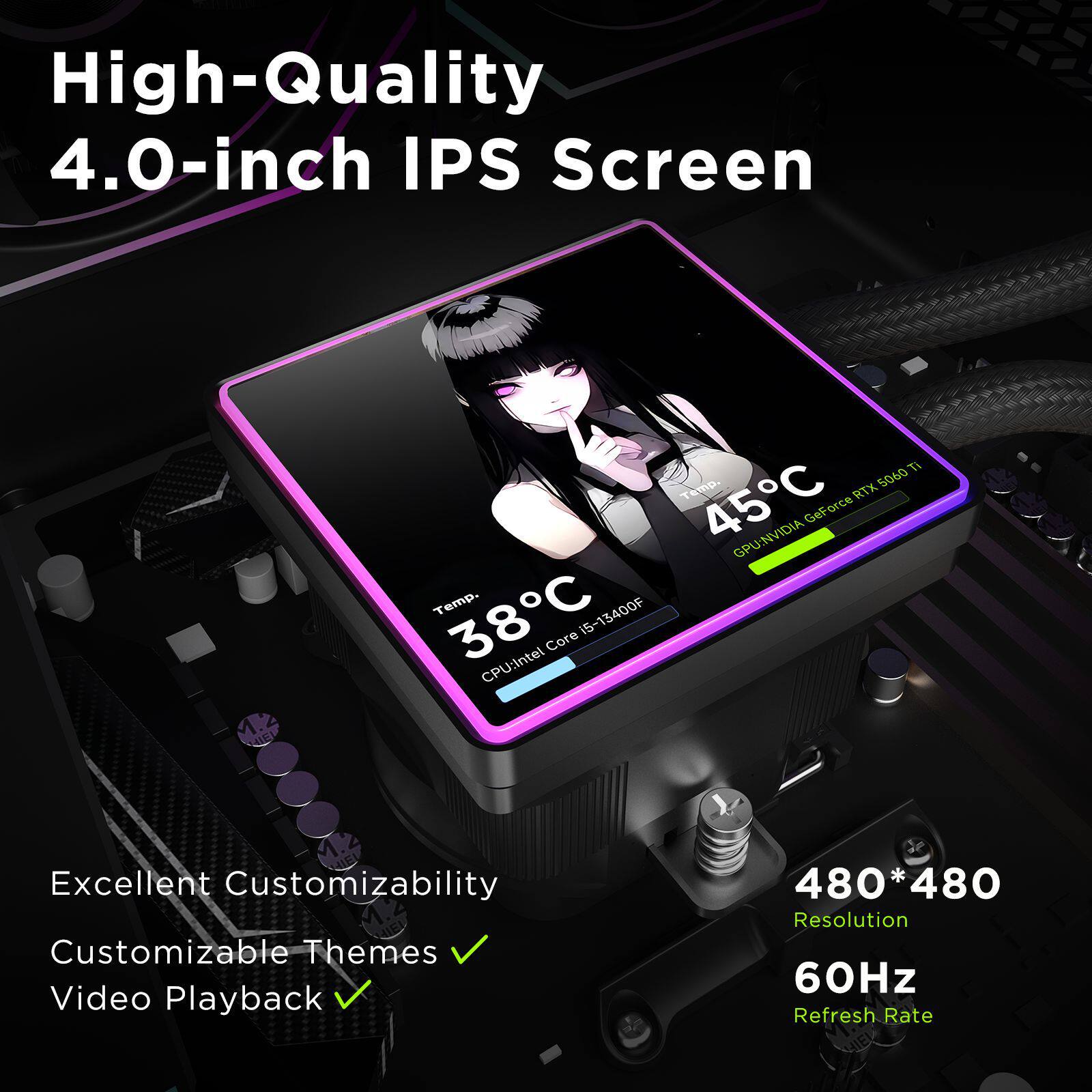 TẢN NHIỆT NƯỚC AIO JUNGLE LEOPARD PROFLOW 360 SE BLACK ARGB (MÀU ĐEN/ MÀN HIỂN THỊ LCD)