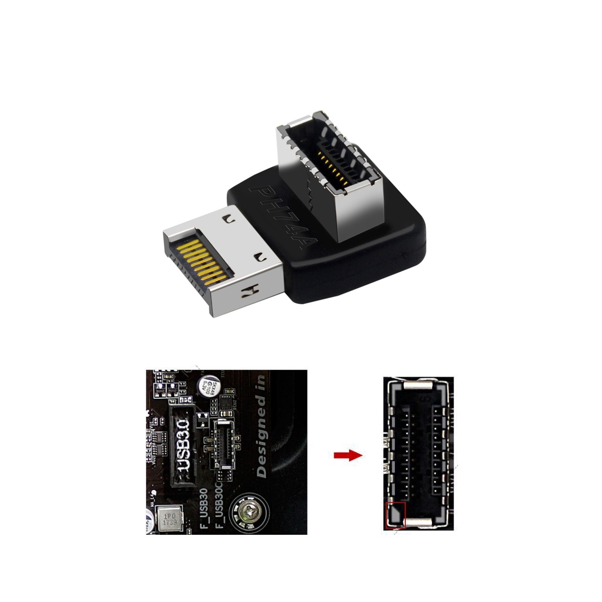 Bẻ góc USB-C PH74A