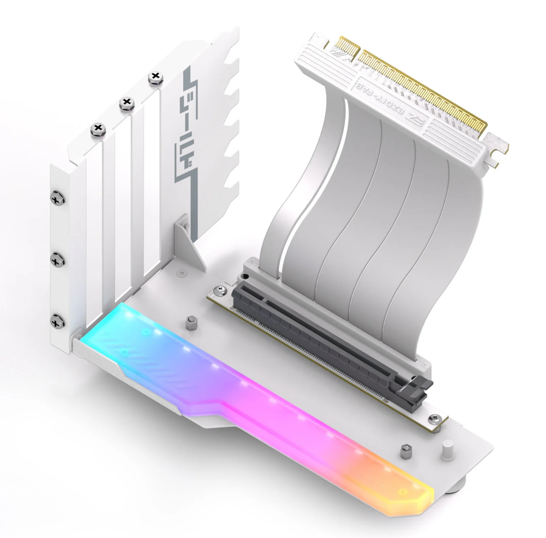BỘ DỰNG DỌC VGA KÈM RISER SHIELD ARGB VERTICAL GPU MOUNT PCIE4.0 - WHITE