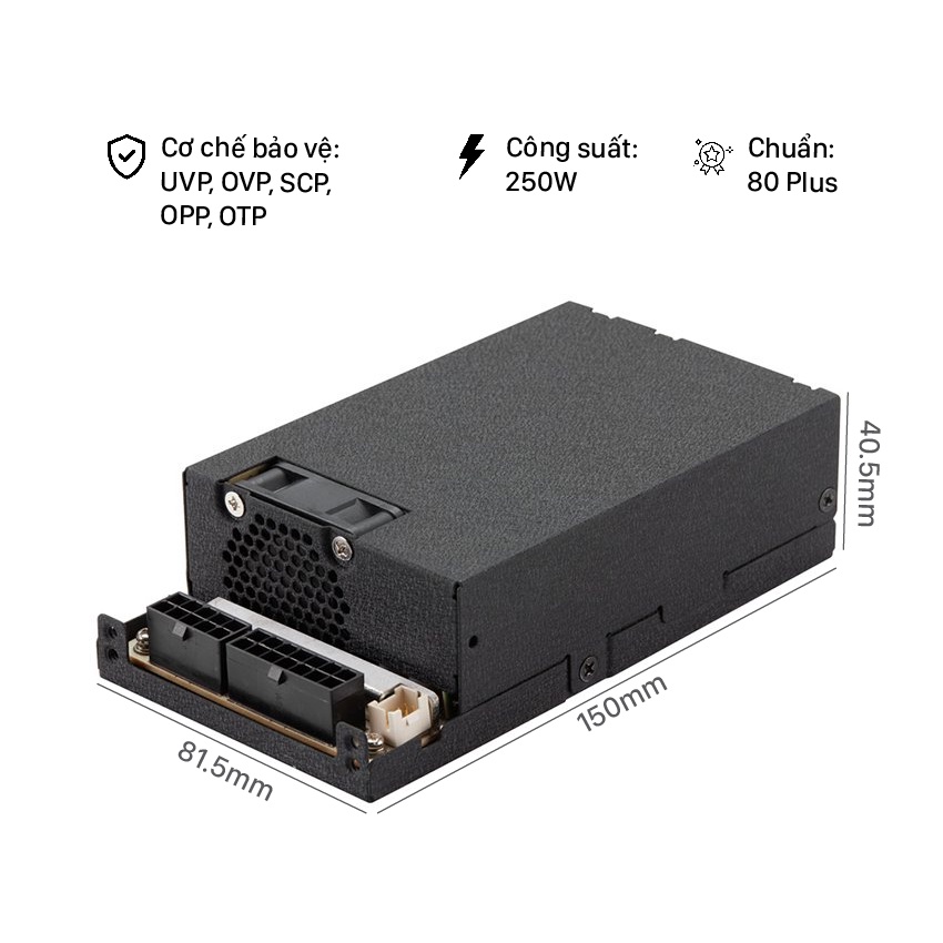Nguồn máy tính FSP Power Supply FlexGURU Series Model FSP250-50FGBBI - Active PFC