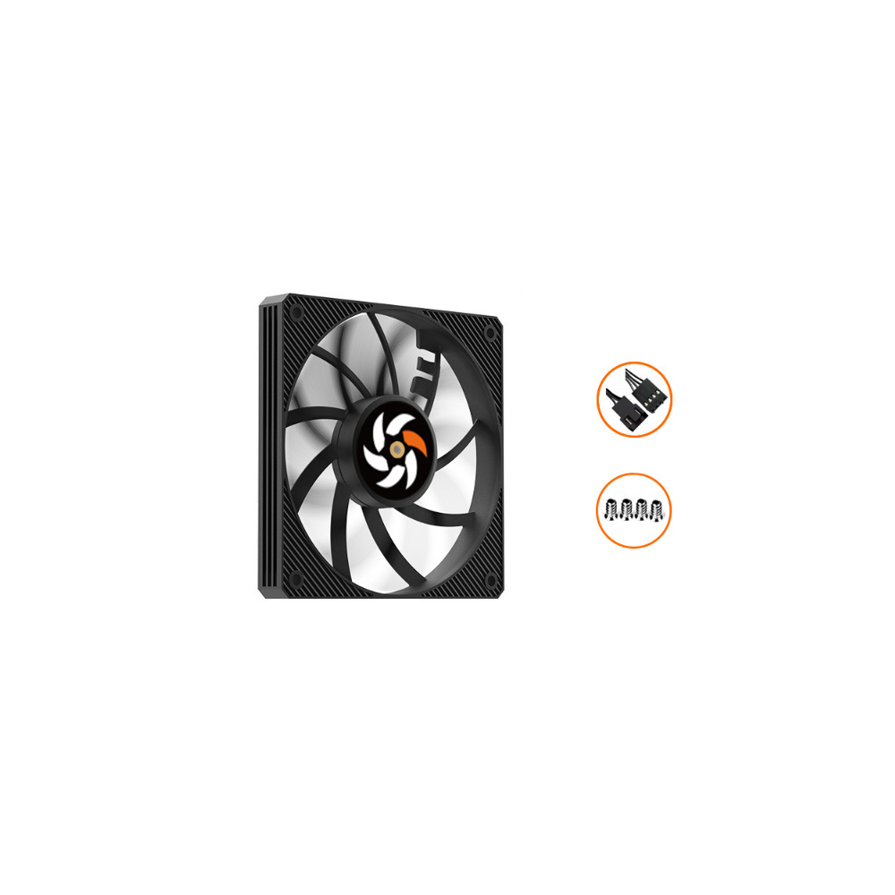 QUẠT TẢN NHIỆT KOOFAYE XT-12015-K BLACK (MÀU ĐEN/ 120MM/ MỎNG 15MM)