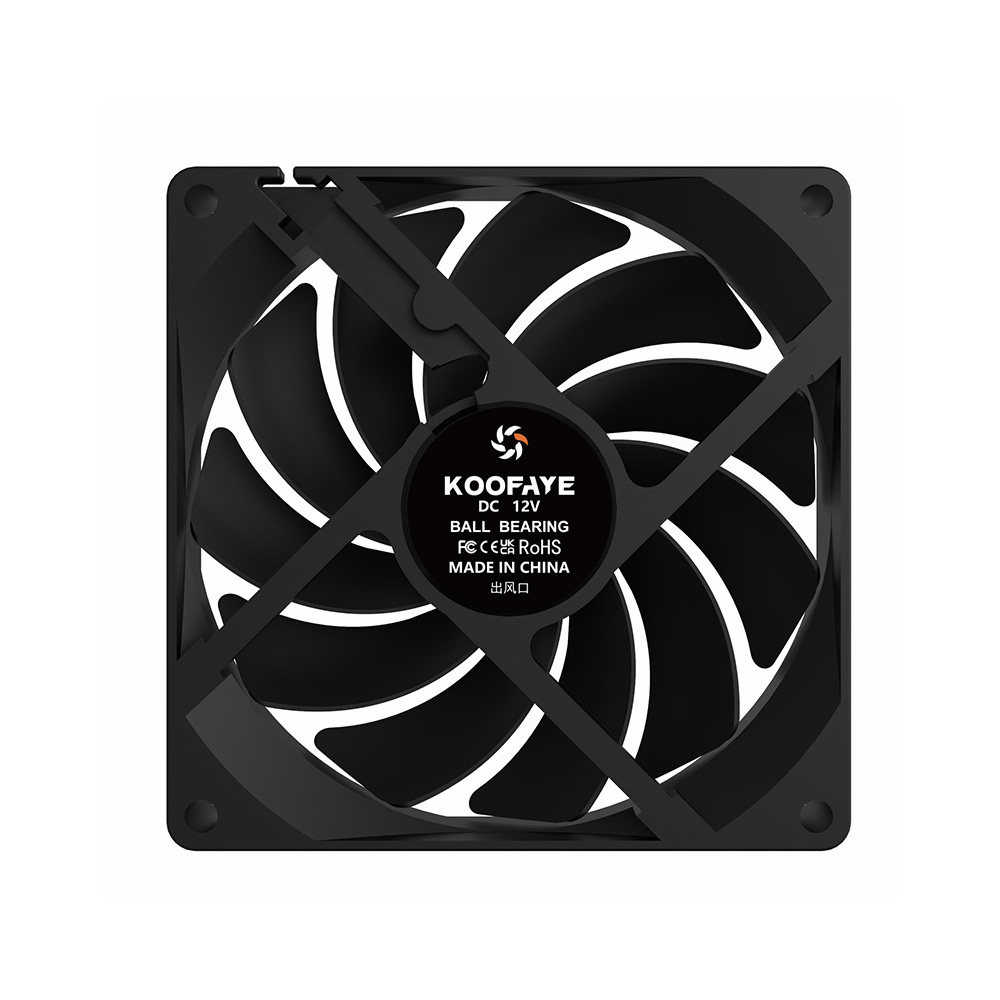 QUẠT TẢN NHIỆT KOOFAYE XT-9015-K BLACK (MÀU ĐEN/ 90MM/ MỎNG 15MM)