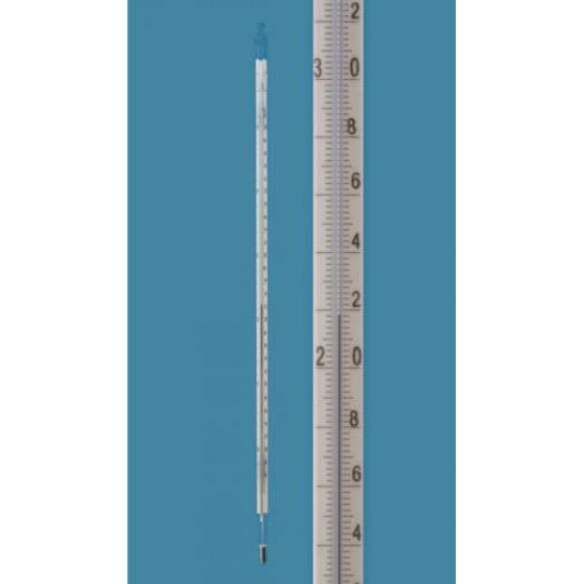 Nhiệt kế thủy ngân , -35 to +50oC, chia vạch 1°C, dài 260mm, thang trong