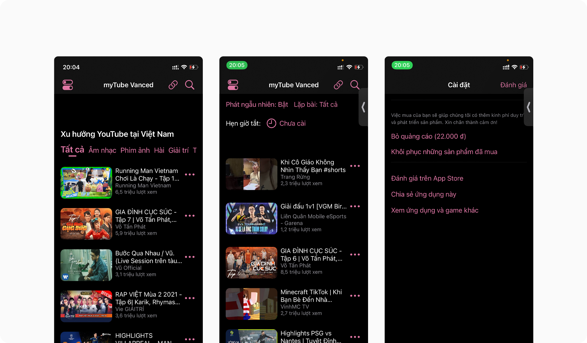 myTube Vanced - Phần mềm nghe nhạc/video Youtube cả khi khoá máy trên iOS